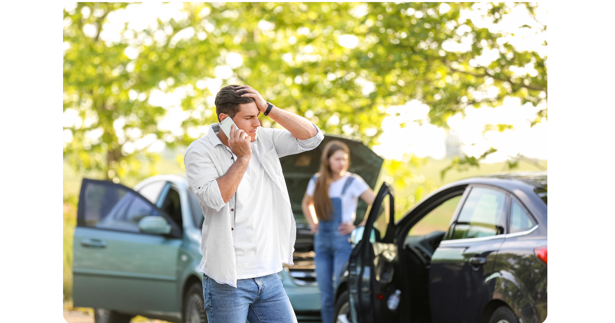 jeune conducteurs étranger qui fait un accident de voiture en Suisse